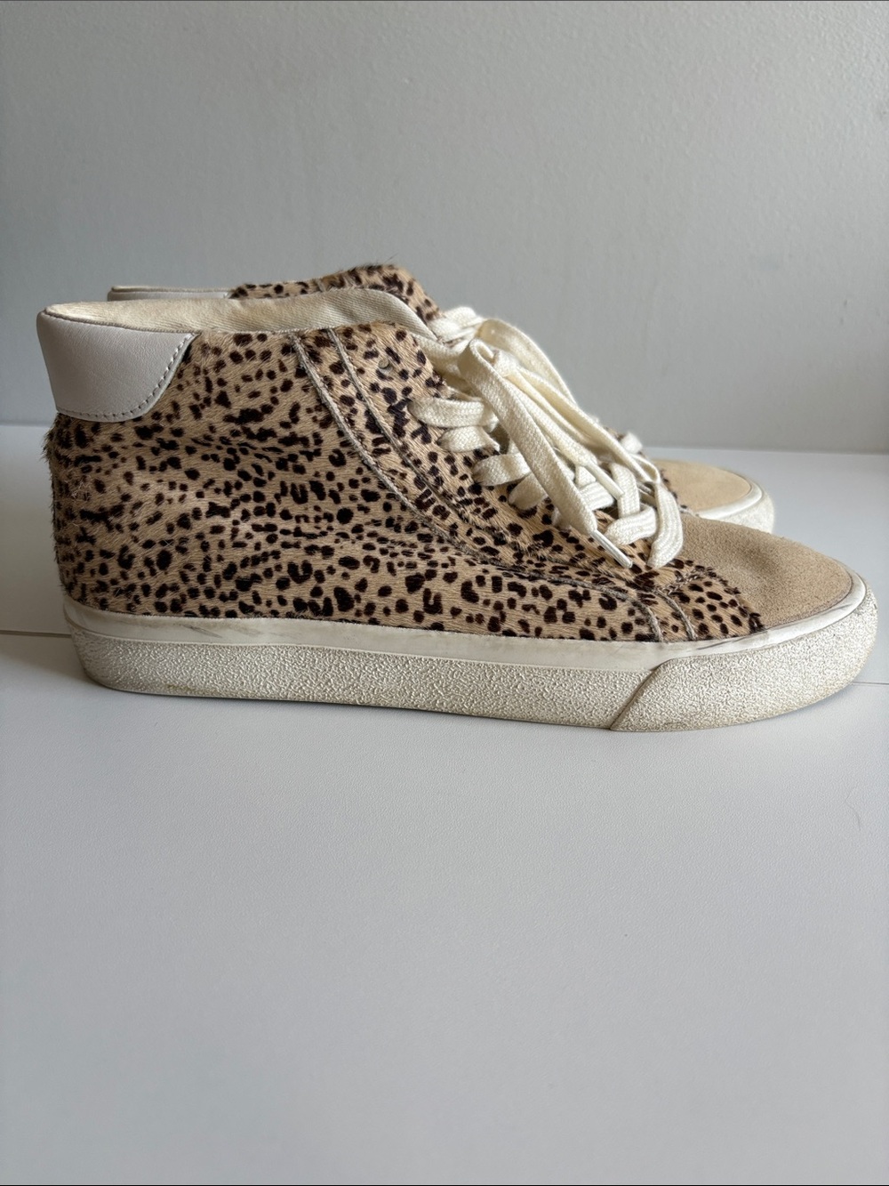 Madewell Transit Mid Leopard Haircalf High Top Sneakers Women’s 6